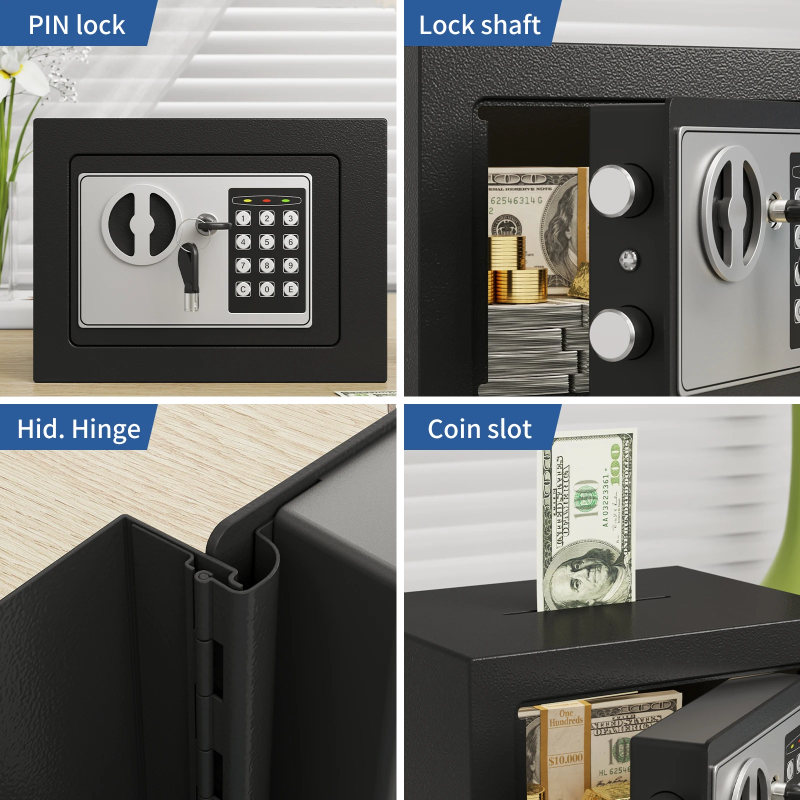 Passo digital eletrônico e chave de bloqueio de senha multi-escolha adequado para armazenamento de escritório em casa seguro