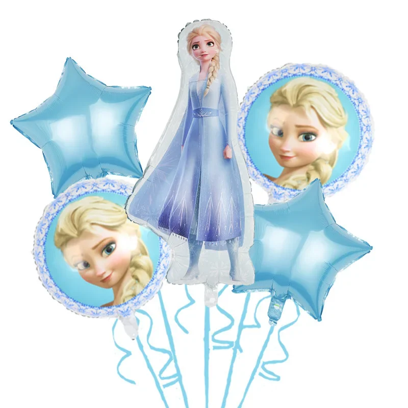 Disney-globos de aluminio de Frozen, Elsa, Anna, copo de nieve, estrella, fiesta de cumpleaños para niñas, Baby Shower, decoración de Navidad, 5