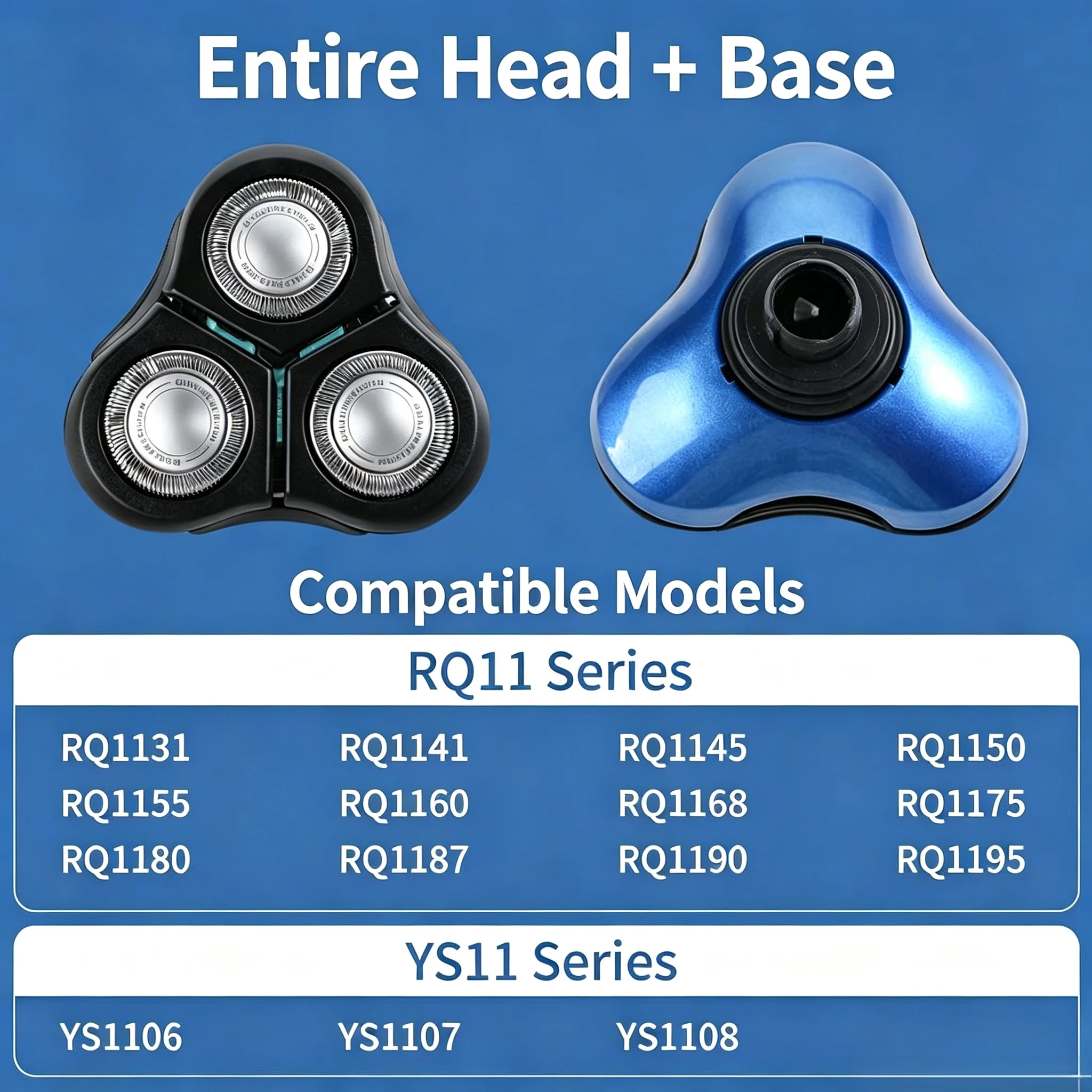 RQ11 Replacement Head for Shaver Model RQ1150 RQ1131 RQ1141 RQ1145 RQ1151 RQ1155 RQ1160 RQ1160X RQ1170 RQ1180 in Razor Blade New