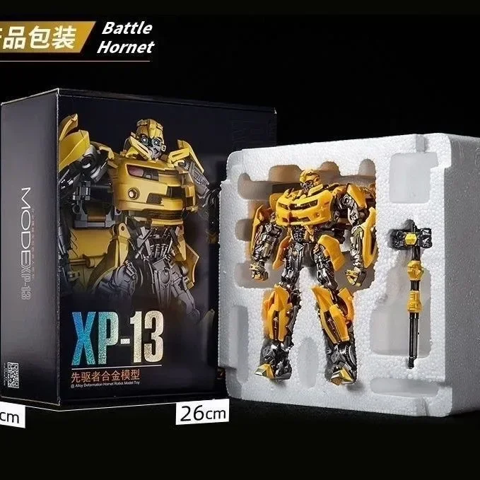 재고 있음 변환 장난감 KO XP13 XP-13 꿀벌 확대 22CM 합금 영화 움직일 수있는 인형 자동차 로봇 액션 피규어 컬렉션 선물