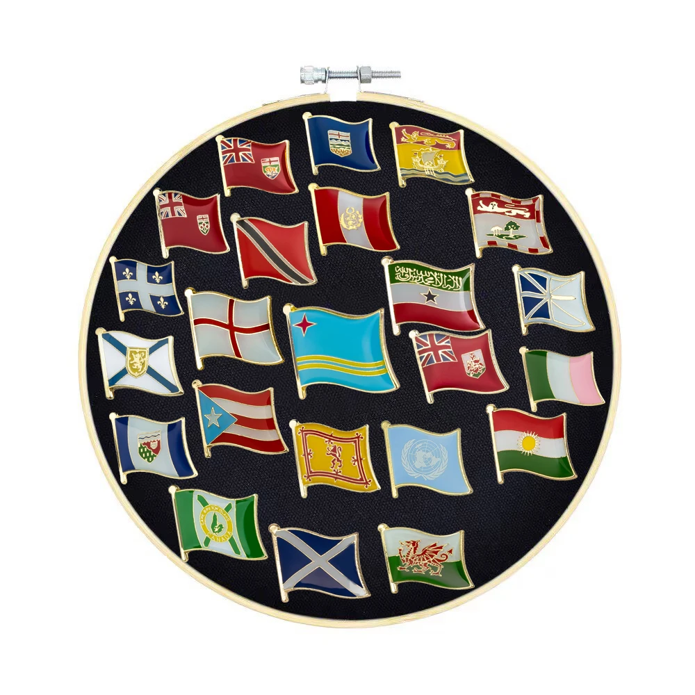 China QUEBEC KURDISTAN  Puerto Rico SCOTLAND WALESE England Flag Badge flag lapel pin badge pin  Brooch Icons