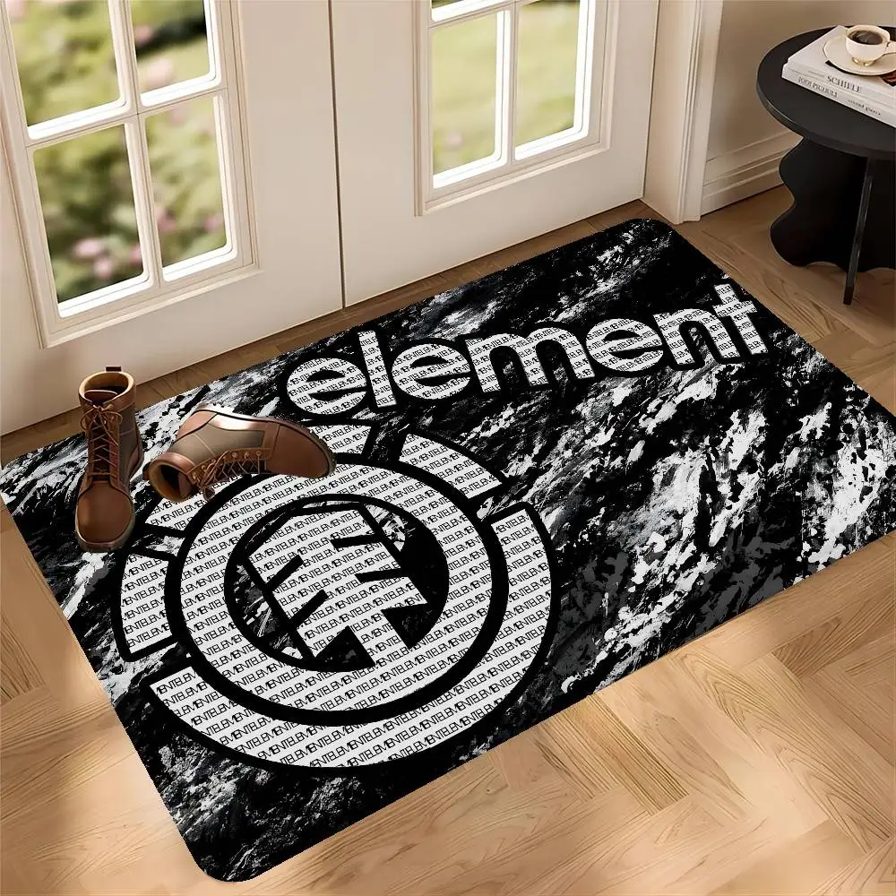 E-ElementS skateboard logo Kitchen Mat Kids Room Bedroom Decoration Balcony Anti-Slip Doormat Living Room Alfombra
