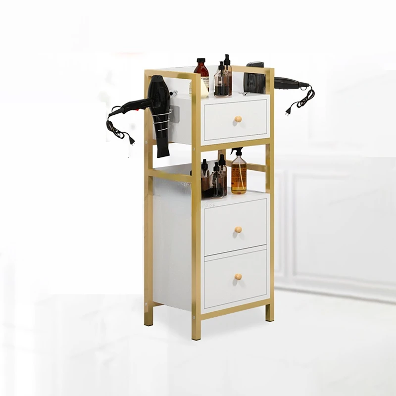 

Simple Iron Art Salon Trolleys Barber Shop Tool Trolley Modern Salon Furniture Beauty Salon Multi-layer Rack Household Trolley