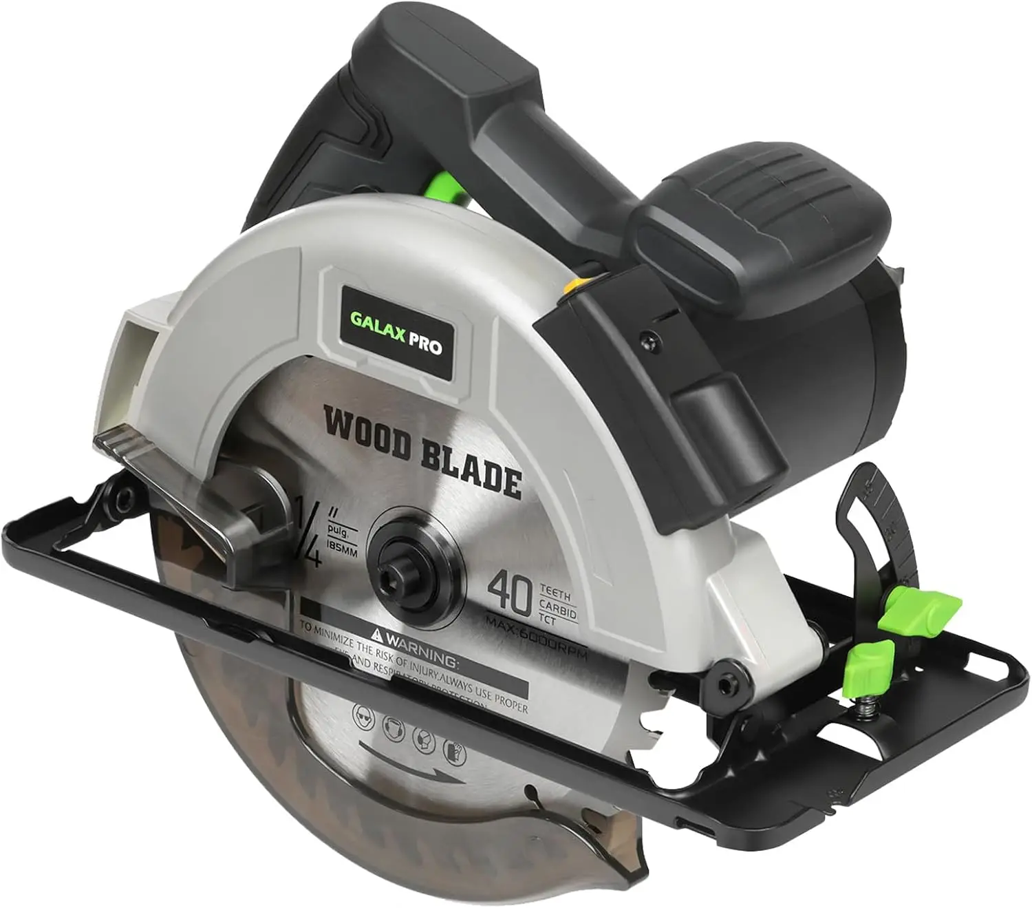 GALAX PRO 1400W Kreissägen, max. 6000 U/min, Motor aus reinem Kupfer, elektrische Sägen, einstellbare Schnittdiebe und Schnittwinkel: 62 mm (90°) ° )-48mm