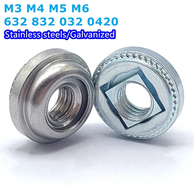 Stainless steel and zinc plated floating rivet nut/self-locking galvanized floating nut AC-AS-LAC-LASM3M4M5M6 632 832 032 0420