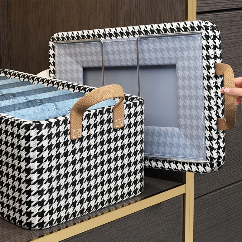 

Clothes Pants Storage Box, Household Drawer Style Wardrobe Organizer, Fabric Layering Bins for Bedroom, Pants Box