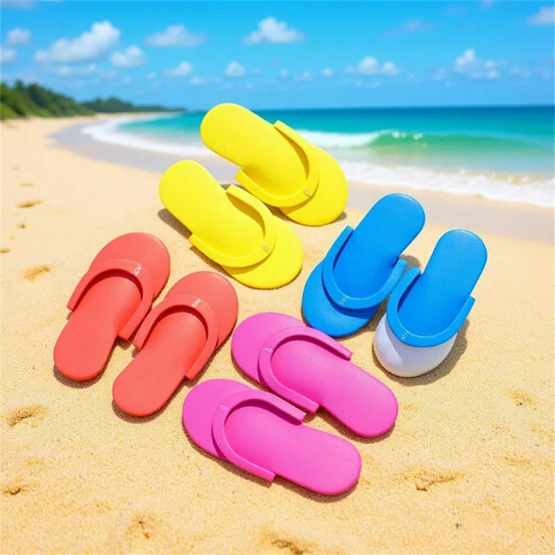 ペディキュア用使い捨てフォームスリッパ 12/24/36ペア ランダムカラー ビーチサンダル フットケアスリッパ サロン スパ ホテル ゲスト用