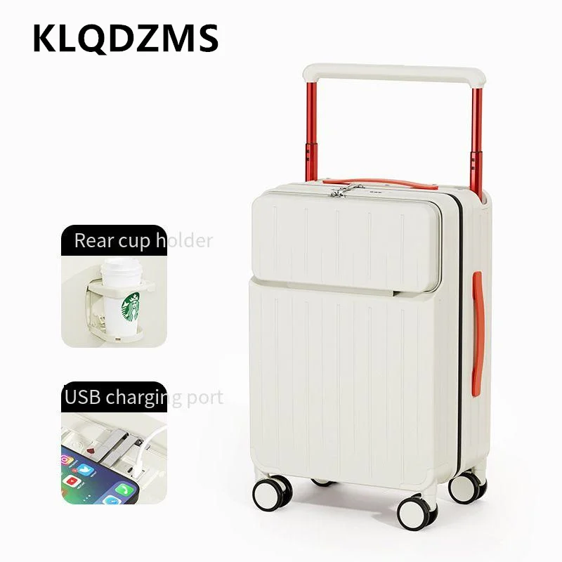 KLQDZMS Koffer mit Frontöffnung, Boarding-Box zum Aufladen, multifunktionaler Trolley-Koffer, 20, 22, 24, 26 Zoll, großes Fassungsvermögen