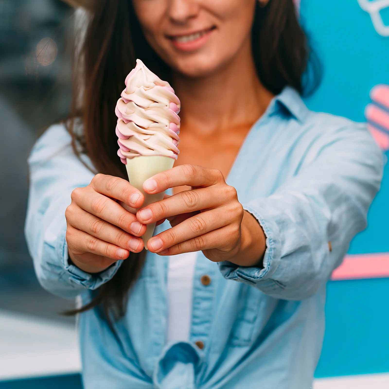 

100Pcs Eco Friendly Wooden Ice Cream Cones Disposable Food Cups for Dessert Tasting Party Wedding Snack Packaging Decor