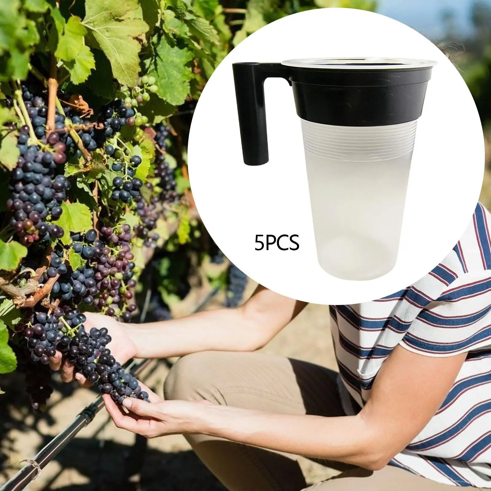 

5 Pieces Grape Dipping Cup Portable for Orchard, Farm, Garden Gardening Tool