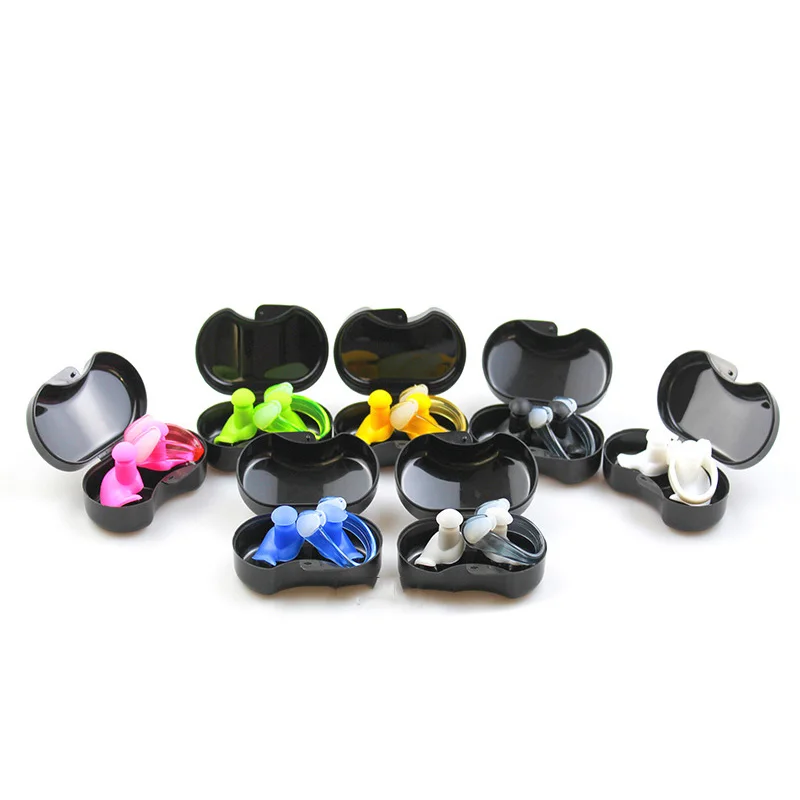 Swimming Earplugs Nose Clip Set Waterproof Reusable Silicone Ear Plugs Protector For Diving Sport Plugs For Water Surf Showering