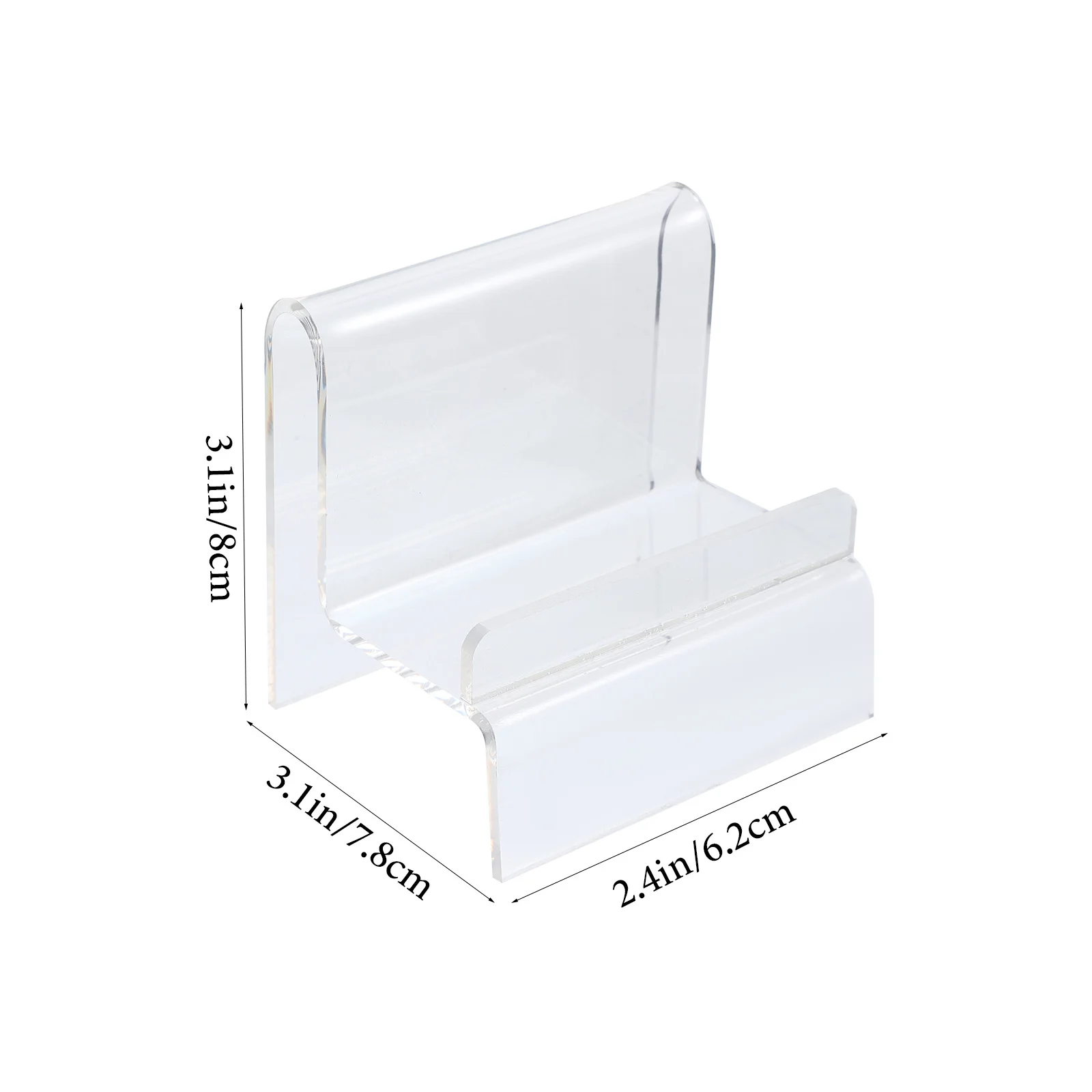 2Pcs Acrylic Wallet Holder Display Rack Transparent Single Layer Organizer Stand for Cosmetics Jewelry Collection