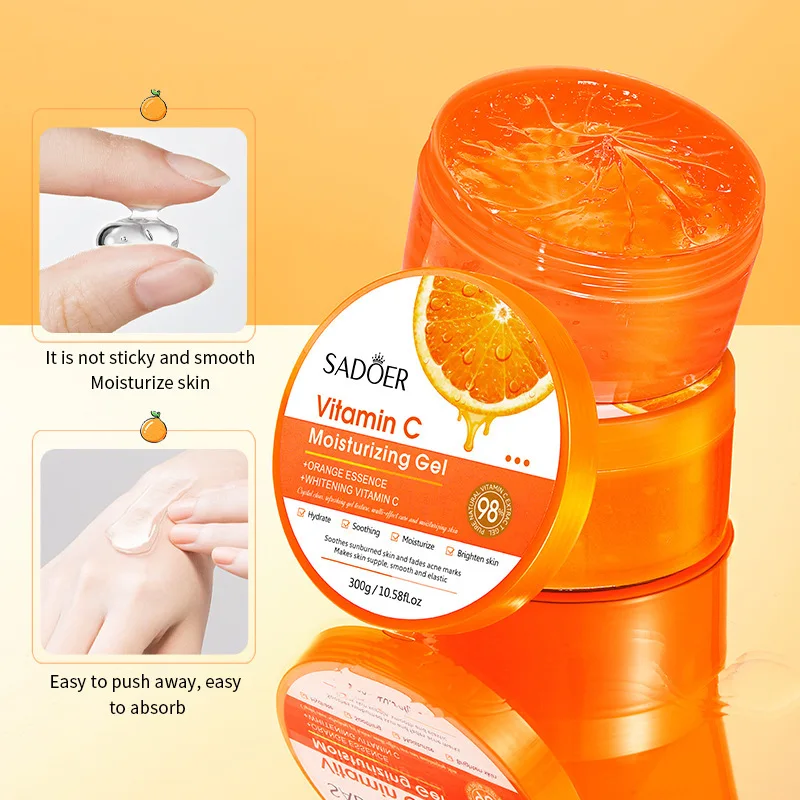 SADOER vitamina C hidratante Gel de Aloe Vera crema Facial antiarrugas rejuvenecedor de la piel crema Facial hidratante cuidado de la piel