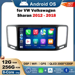 for VW Volkswagen Sharan 2012 - 2018 GPS Navi Android OS Car Radio Video Mulltmedia Audio Player WIFI IPS DSP Stereo NO 2 din 4G