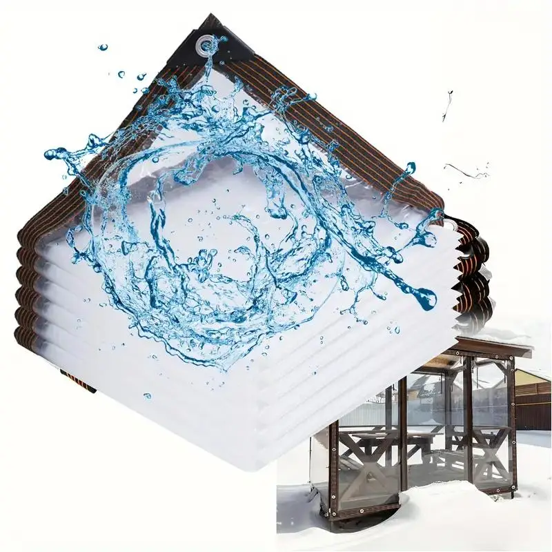 Copertura antipioggia per cortile resistente, copertura antipioggia per esterni multi-dimensione, bordo chiuso con anelli copertura antipioggia, copertura antipioggia di spessore 4MI