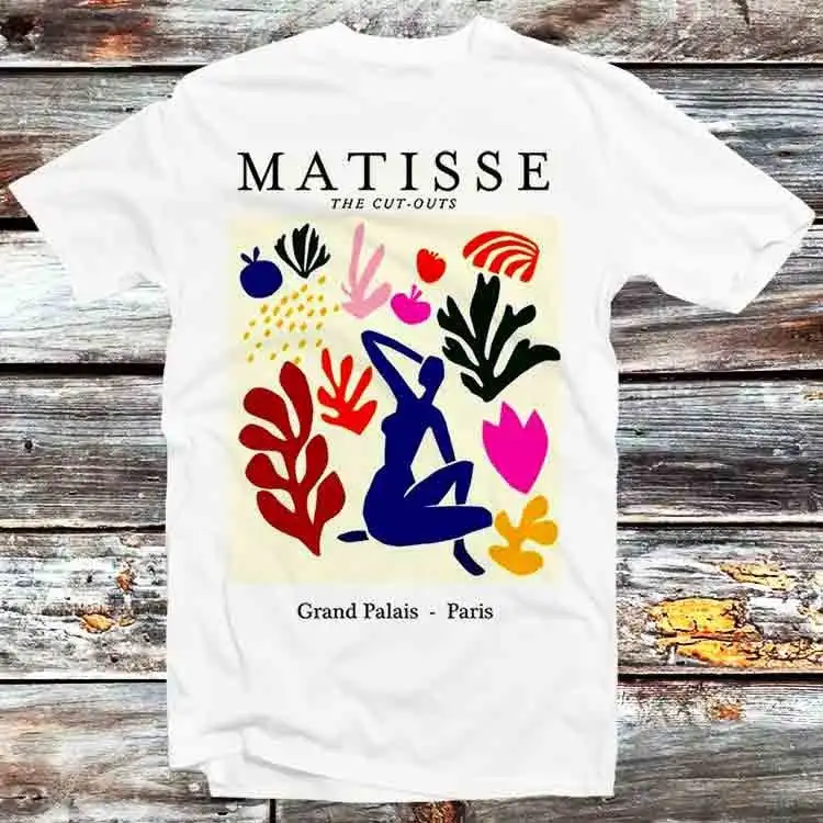 Matisse Grand Palais Paris The Cut Outs Exhibit T Shirt Vintage Retro Cartoon Anime Top B1400