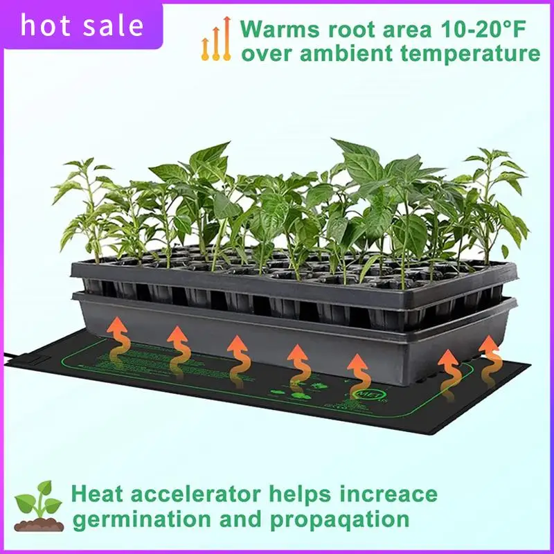 Heat Mat 50W Seedling Heat Mat With Thermostat With Temperature Setting From 5℃ To 42℃ For Plants Growth,Germination EU Plug