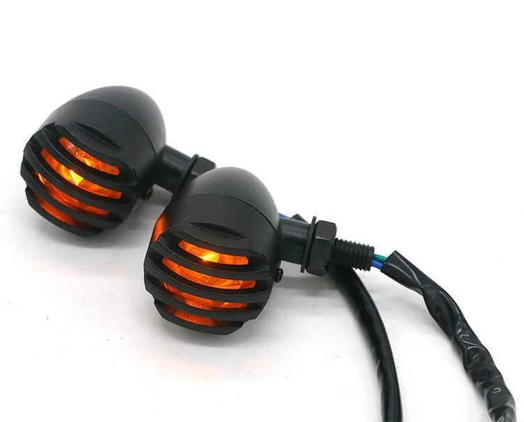 

Suitable for Harley Retro Modified Turn Signal, Full Gold + Black Electroplated Direction Signal Indicator