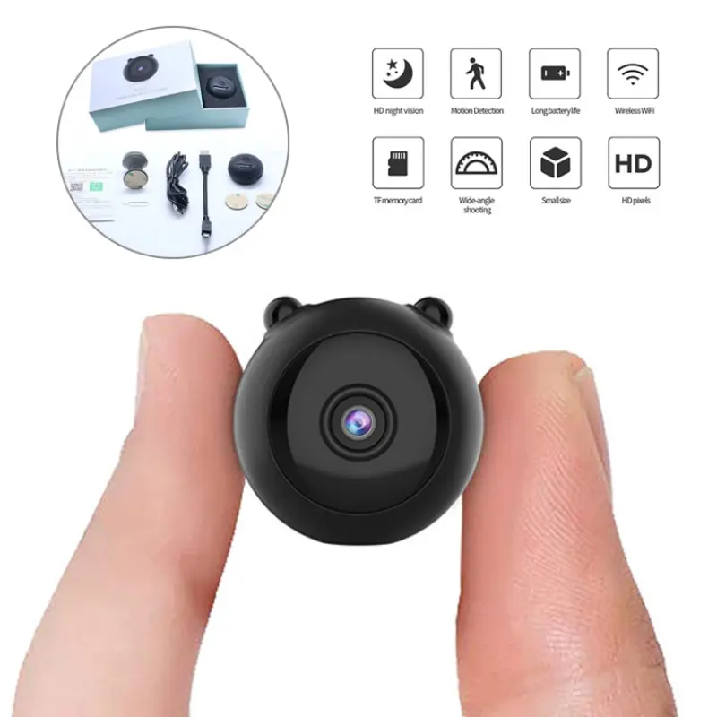 A12 Mini Câmera HD 4k Sensor Visão Noturna Filmadora Sem Fio Wifi Panda-shaped Home Monitor e Carro DVR/Dash Camera