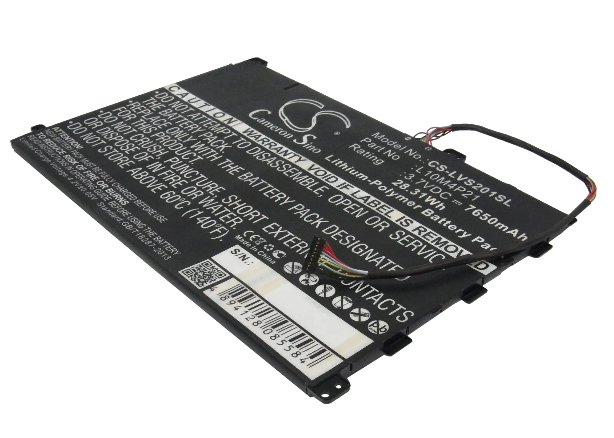 

Tablet Battery For Lenovo L10M4P21 IdeaPad S2010 Volt 3.7 Capacity 7650mAh / 28.31Wh