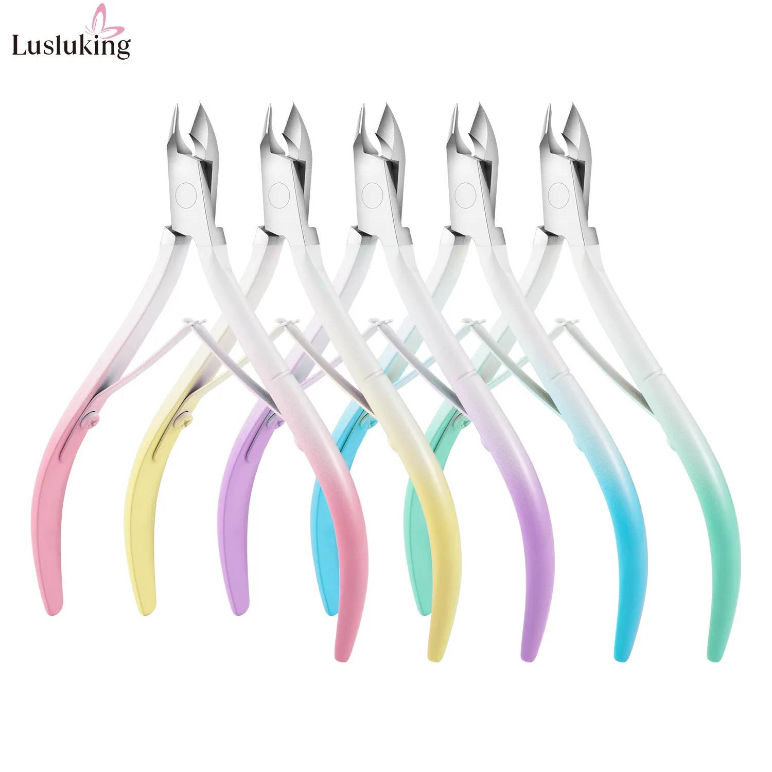 Sharp Stainless Steel Cuticle Nippers Dead Skin Remover Nail Art Scissors for Manicure Pedicure Nail Clippers Trimmer Ergonomic