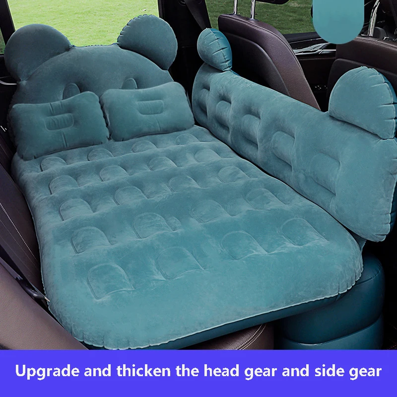 Car Inflatable Bed With Flocking And Blocking Travel Mattress Car Head Guard Blocking Air Cushion Bed New Car Inflatable Bed