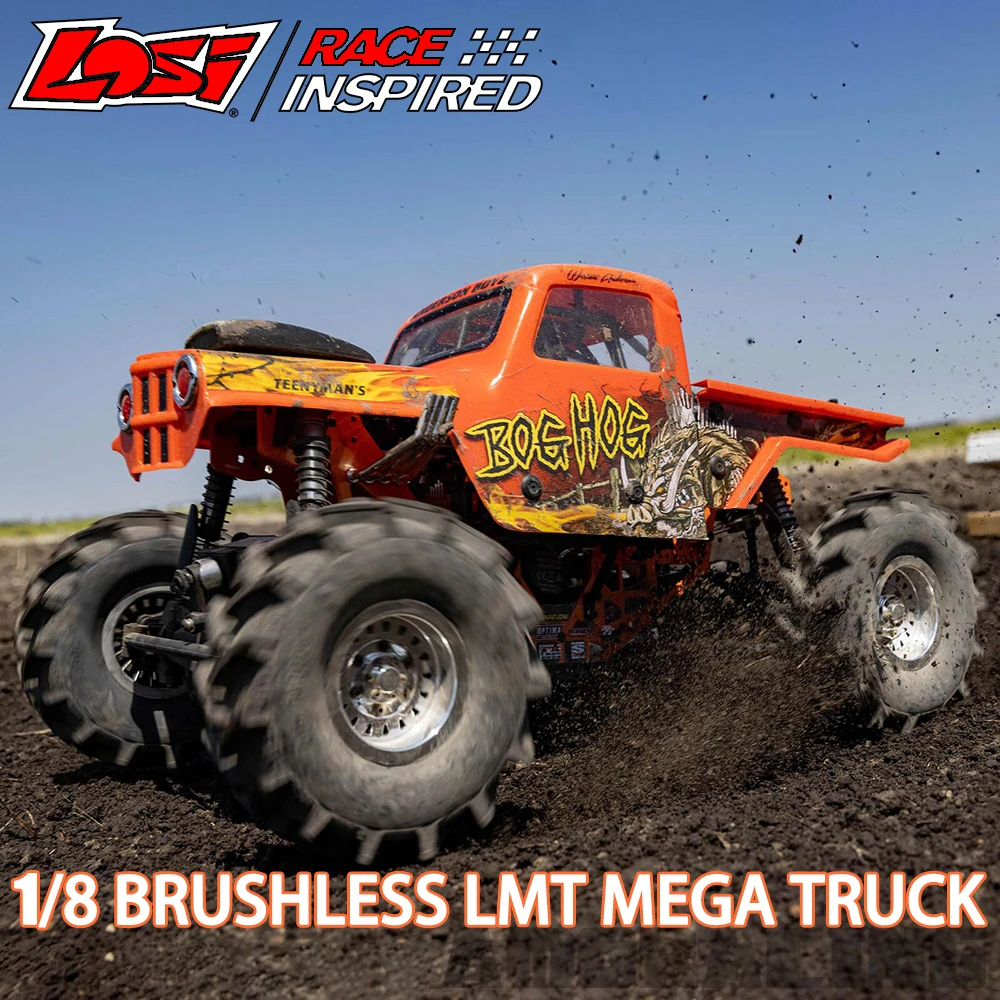 

Losi Brushless LMT Mega Truck Bog Hog 4S 4X4 RTR 1/8 RC Electric Remote Control Model Car Rock Crawler Adult Children's Toys