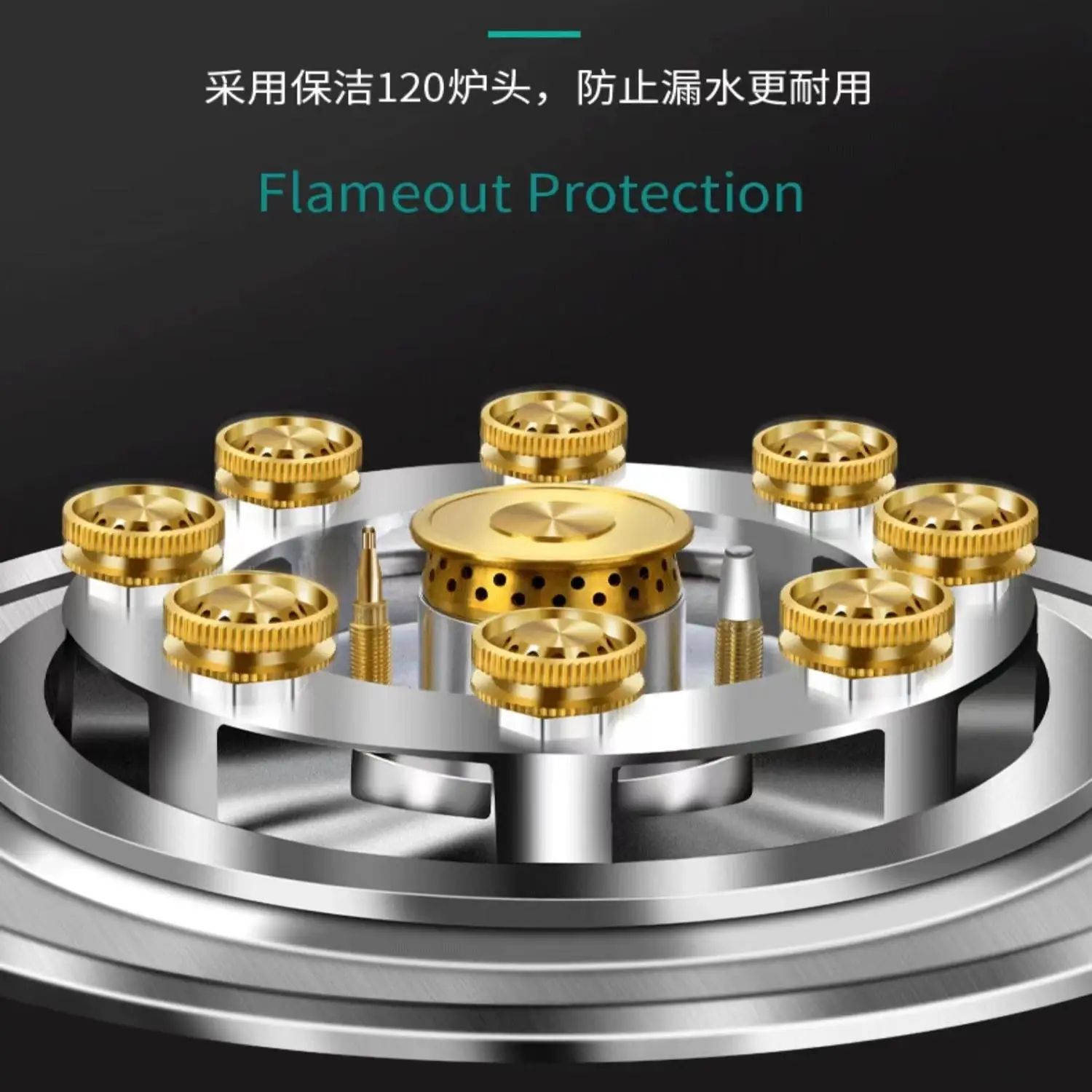 Gas stove Single stove Household desktop embedded natural gas liquefied gas stove Single fire