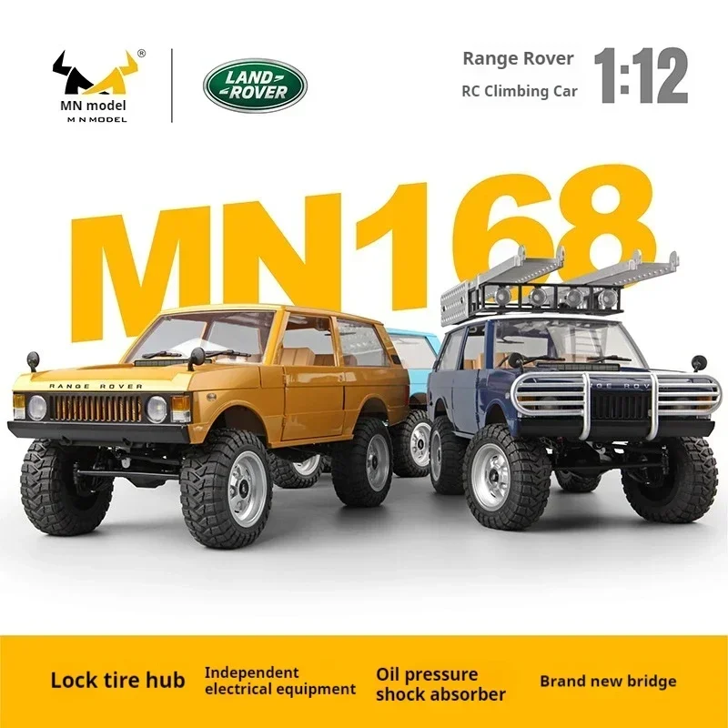 รถปีนเขารถแลนด์โรเวอร์1/12 Mn168รถ4WD RC แบบมืออาชีพรถทางวิบากกลางแจ้งจำลองของเล่นบอย GIF