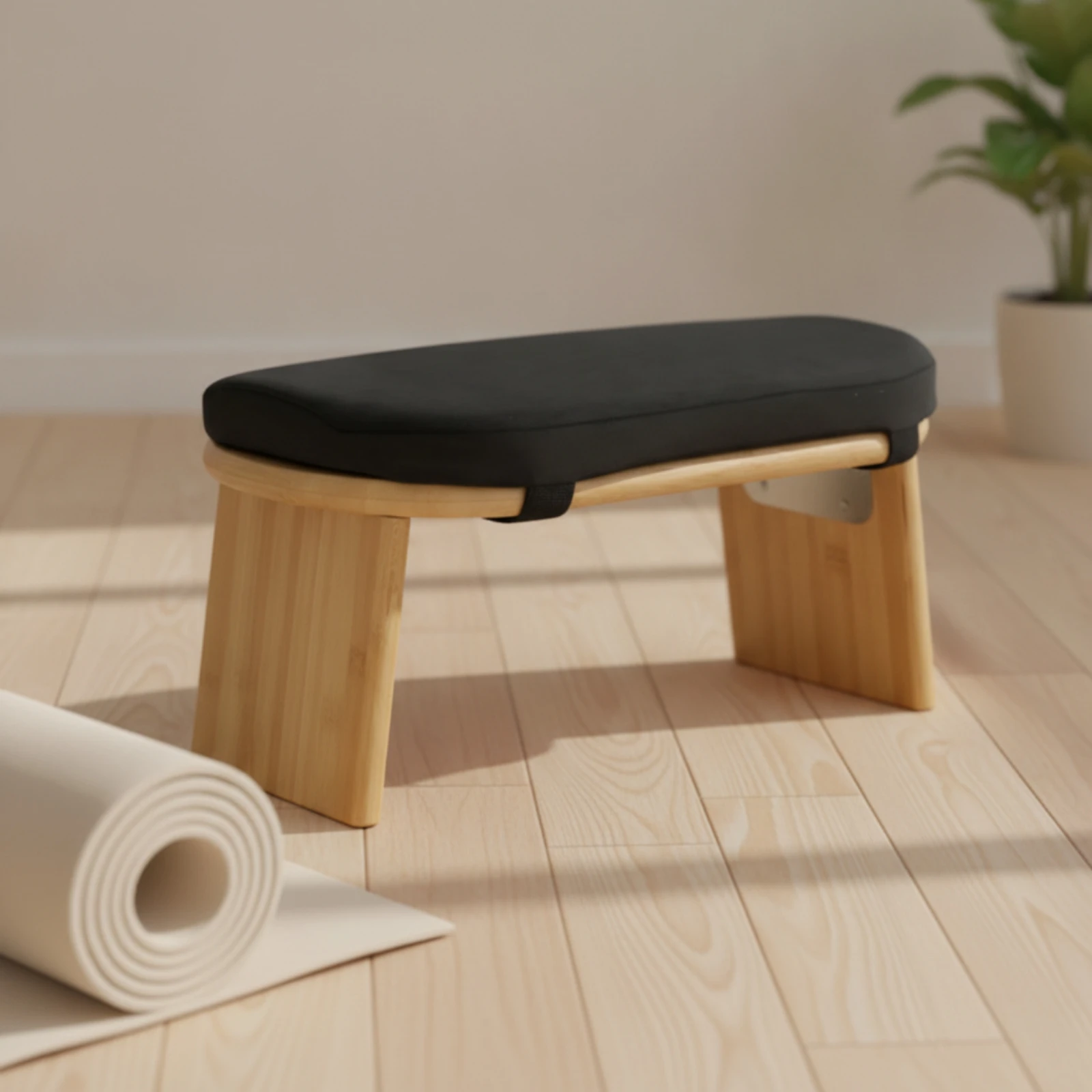 Tabouret de méditation en bambou, banc de méditation, tabouret de pleine conscience, mobilier compact confortable pour les meditateurs, pratique à domicile