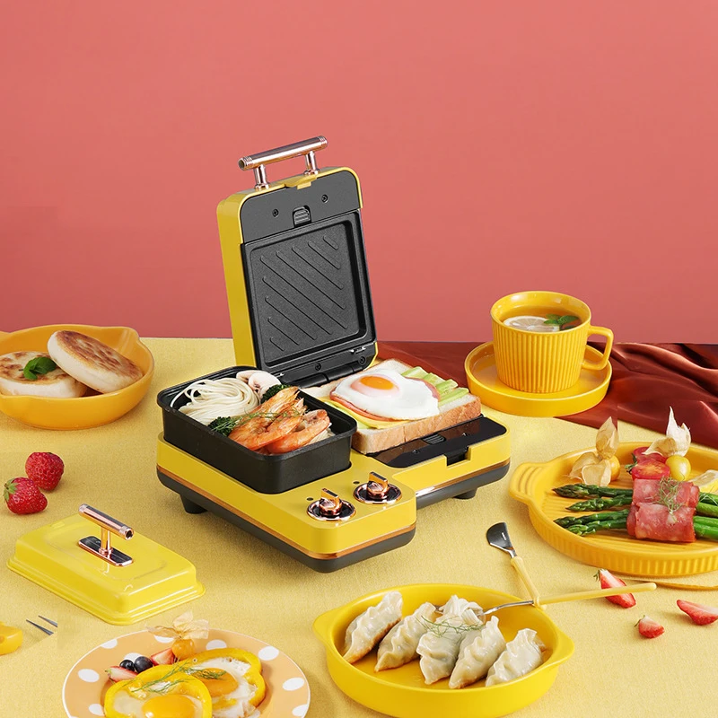 

Breakfast Machine Multifunctional Household Toast Waffles Sandwich Light Food Machine Can Be Timed