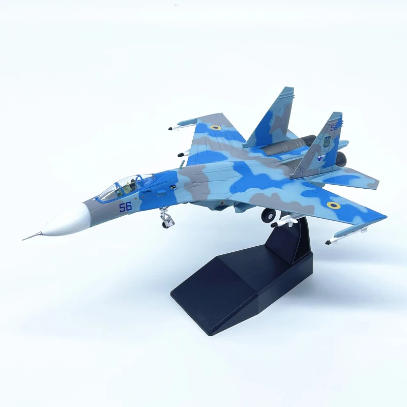 1/100 Scale Ukrainian Fighter SU27 Su 30 Su 35 Alloy Simulation Aircraft Model Gift Decoration Toy Display Collection