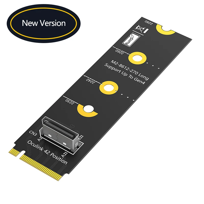 PCIE4.0 Oculink External M.2 Adapter Board Oculink SFF-8612 To M.2 M Key Adapter SSD Hard Drive for 2230 2242 2260 2280 SSD Port