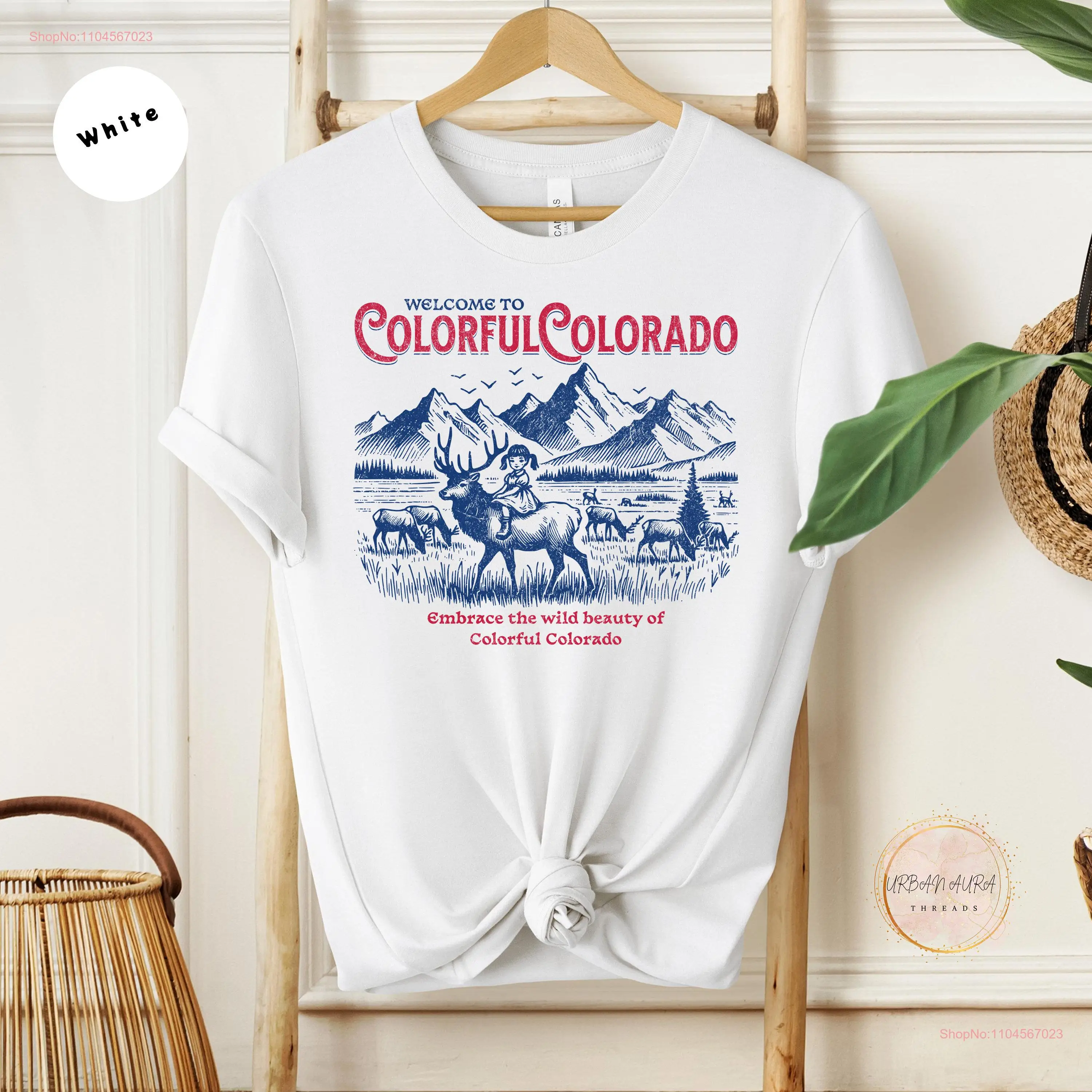 

Welcome to Colorado T Shirt Perfect Vacation Souvenir Unique Travel Lovers Mountain Scene Hiking long or short sleeves