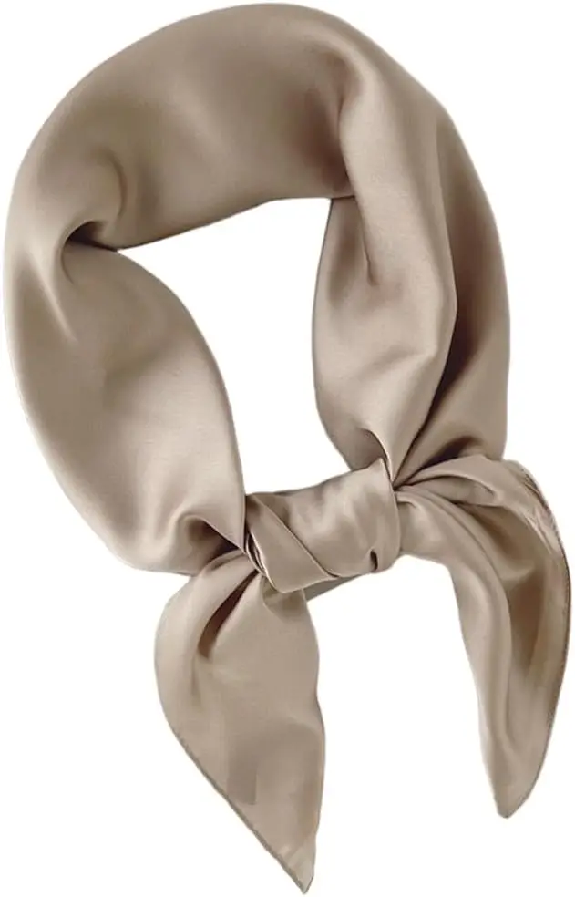 

Women's Square Satin Scarf 27.5" Bandanas Retro Neck Scarves Emulation Silk Hair Ribbons