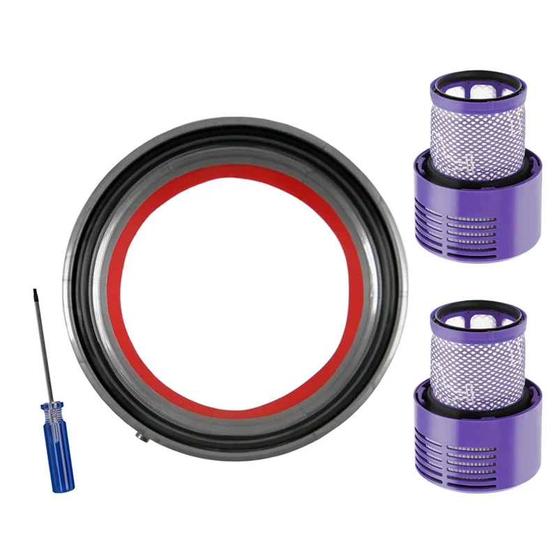 

A13I-Dust Bin Top Fixed Sealing Ring Compatible With V10 SV12 Replacement For Dyson Dirt Cup/ With V10 SV12 Filters