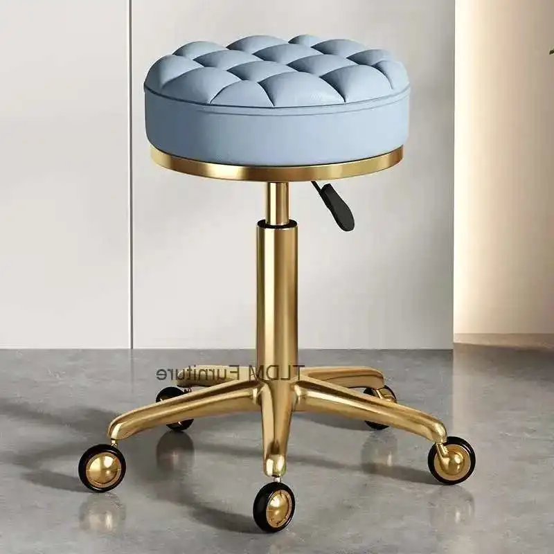 Beauty Chair Specifically Designed for Beauty Salon Adjustable Rotating Pulley Hair Salon Round Stool Tabouret A Roulette 원형의자