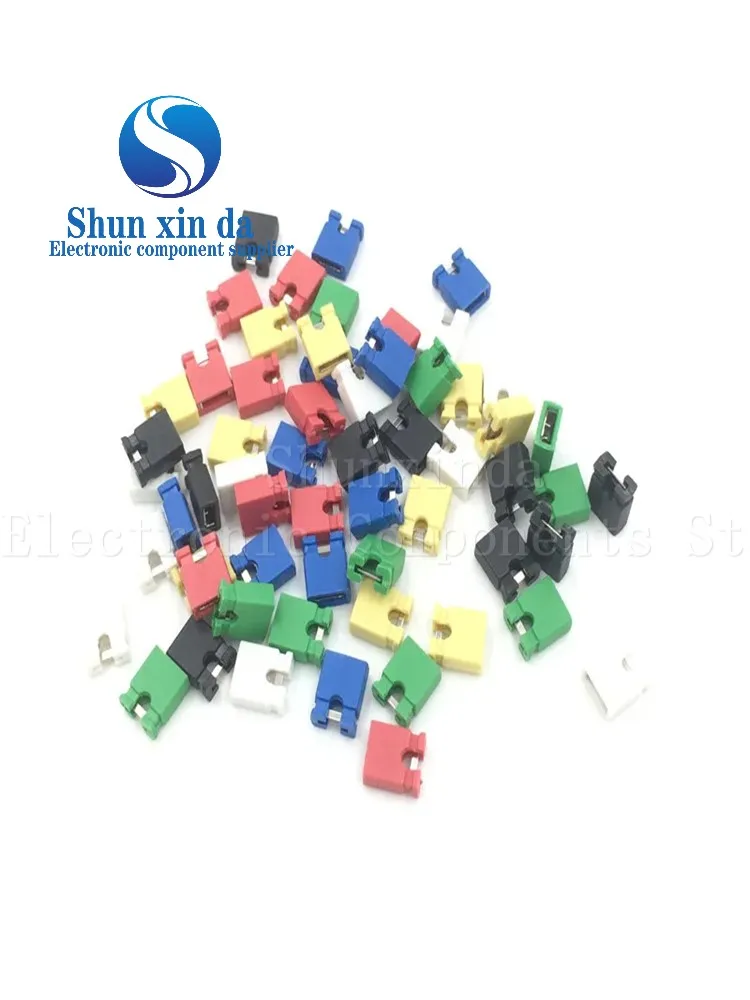 50 قطعة/الوحدة 2.54 مللي متر 2.0 مللي متر مفتوح البلوز كتلة الملعب رئيس البلوز غطاء قصير موصل قصير طول أسود أصفر أزرق أحمر أبيض