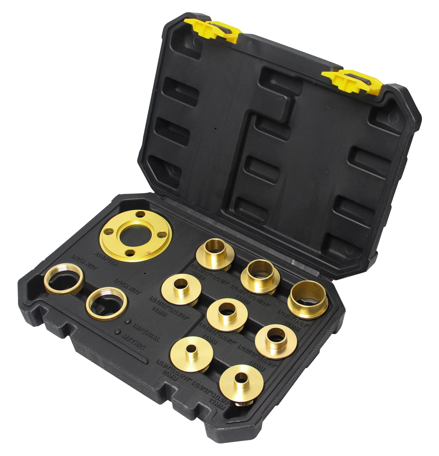 11 pcs electric wood milling router bushing set pure copper assorted formwork guide rail locking nut shaft power tool accessorie