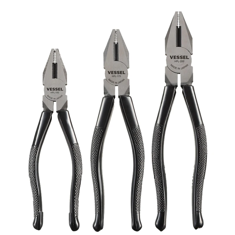 VESSEL Lineman's Pliers with Ultra-high Leverage Design for Cutting Copper, Aluminum and Other Soft Metals No.HPL Series