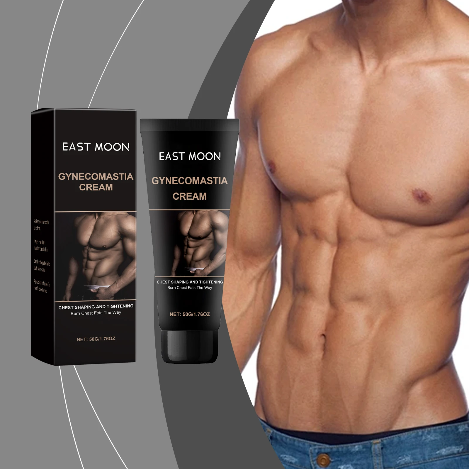 Men's Chest Care Cream - Daily Chest & Body Skin Care Gentle Moisturizing Nourishing Cream for Male Skin Hydration & Care