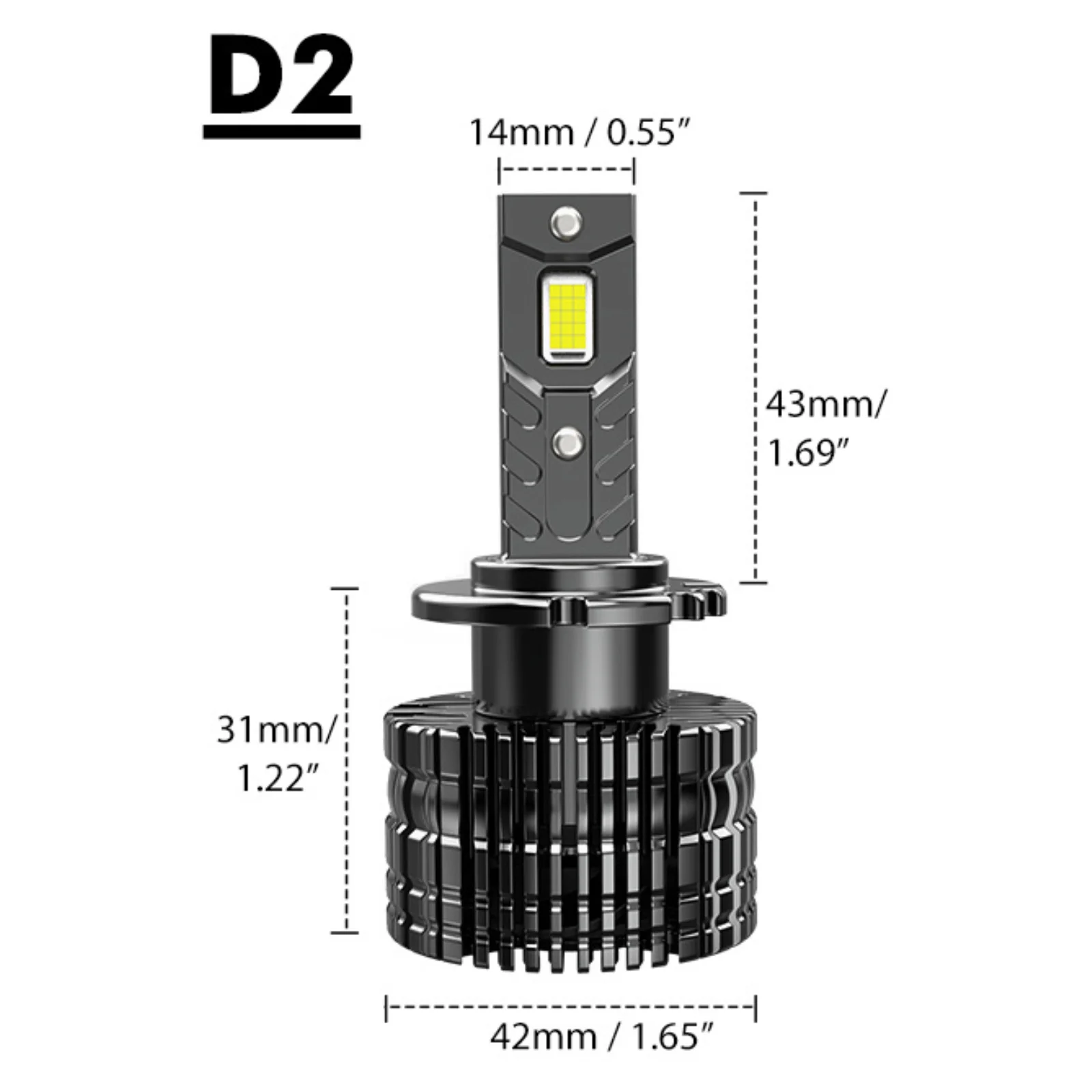 BEVINSEE 2 Stück D1S D1R D3S D3R D2S D2R D5S LED Canbus 70W 7000LM Scheinwerferlampen HID Xenon Direkter Ersatz Autolampe Plug&Play 6000K 12V