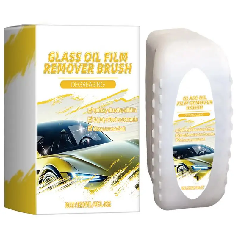 

120ml Car Oil Film Cleaning Brush Front Windshield Remover Car Glass Oil Film Cleaner Anti-Fog Car Glass Coating Degreaser