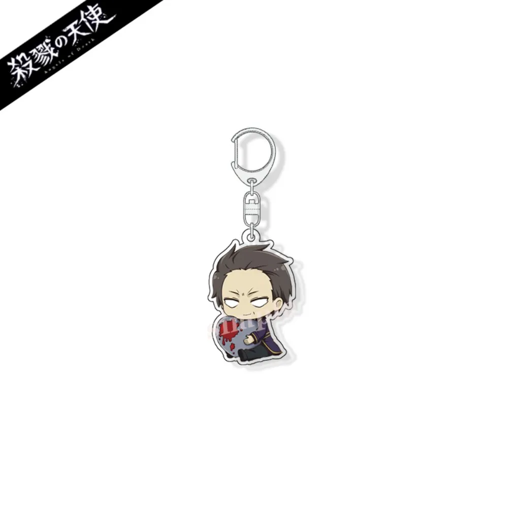 6CM Charm Anime Angels of Death Acrylic Keychain Model Cosplay Characters Ornament Accessories Goods Collection Gifts