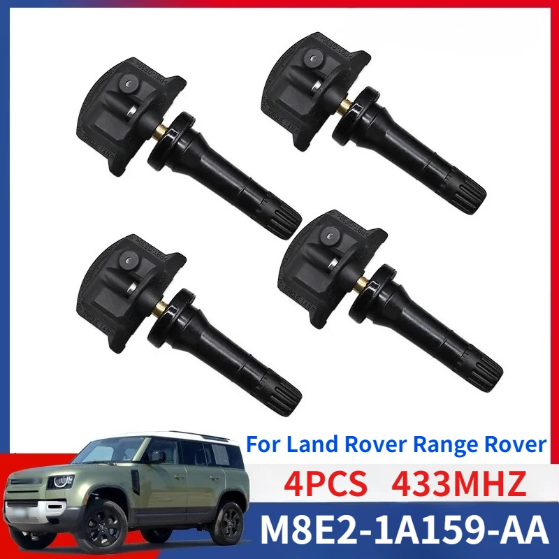 

433MHZ TPMS M8E2-1A159-AA For Land Rover Defender L663 Range Rover Voque L460 Sport L461 Evoque L551 Tire Pressure Sensor 4PCS