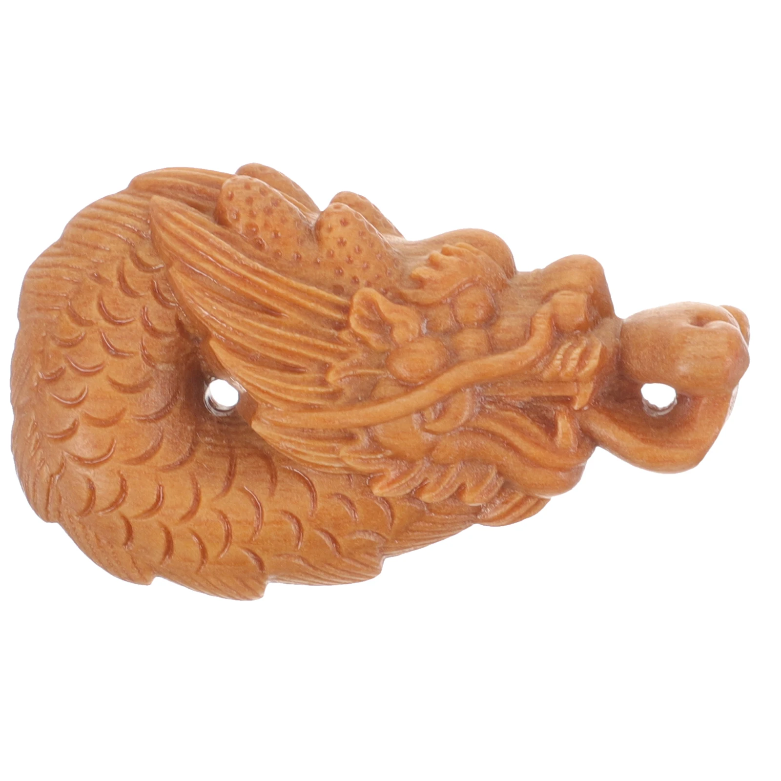 

1Pcs Dragon Shaped Engraved Pendant Lightweight Sandalwood Keychain Charm for Bags and Cars Universal Decoration