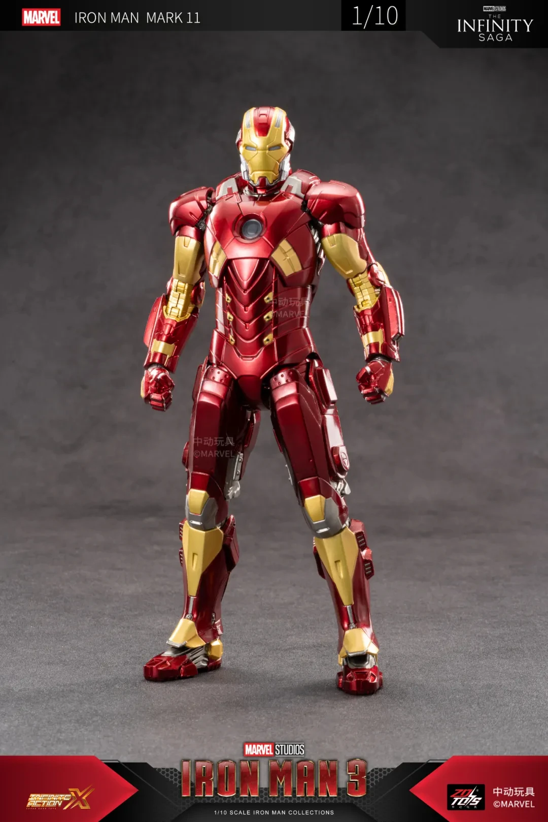 ZDTDS Original Iron Man MK11 Mark11 1/10 MARK XI Action Figure Marvel Legend Joint Movable Avengers Stark Toy Model Gift