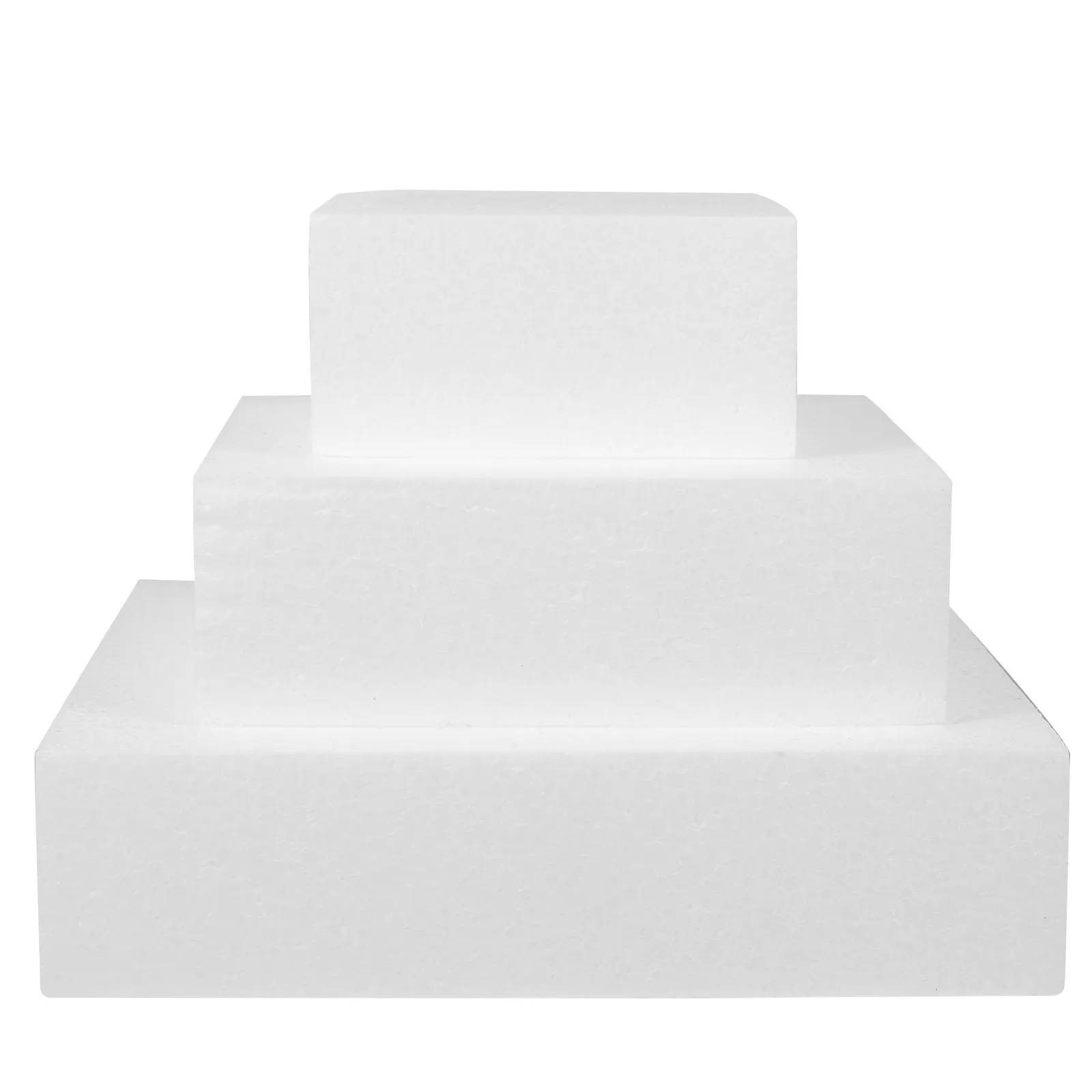 3Pcs Cubic Foams Cake Dummy Lightweight DIY Cake Decorating Wedding Display Craft Baking Supply Baking Tools Wedding Supply