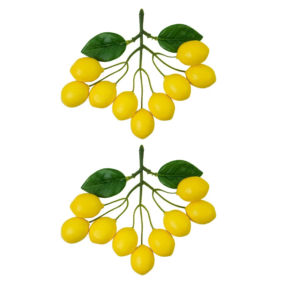 

Simulation Lemon Decorations Foam Fruit Artificial Lemons for Kitchen Home Balcony Farmhouse Shelf Desktop Decor Bright Lively