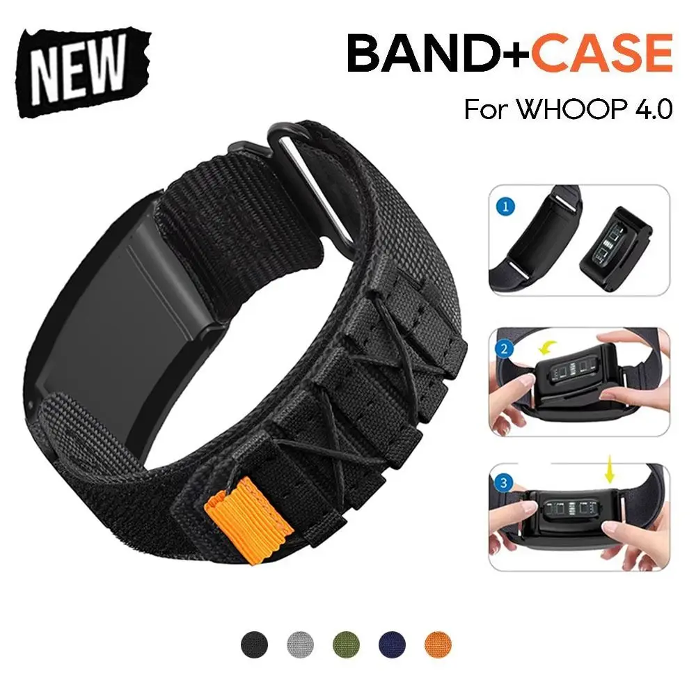 ไนลอนเปลี่ยนปรับ Breathable ฟิตเนสติดตามสายรัด Protector สายรัดข้อมือกีฬาสําหรับ Whoop 4.0 สําหรับผู้หญิงผู้ชาย